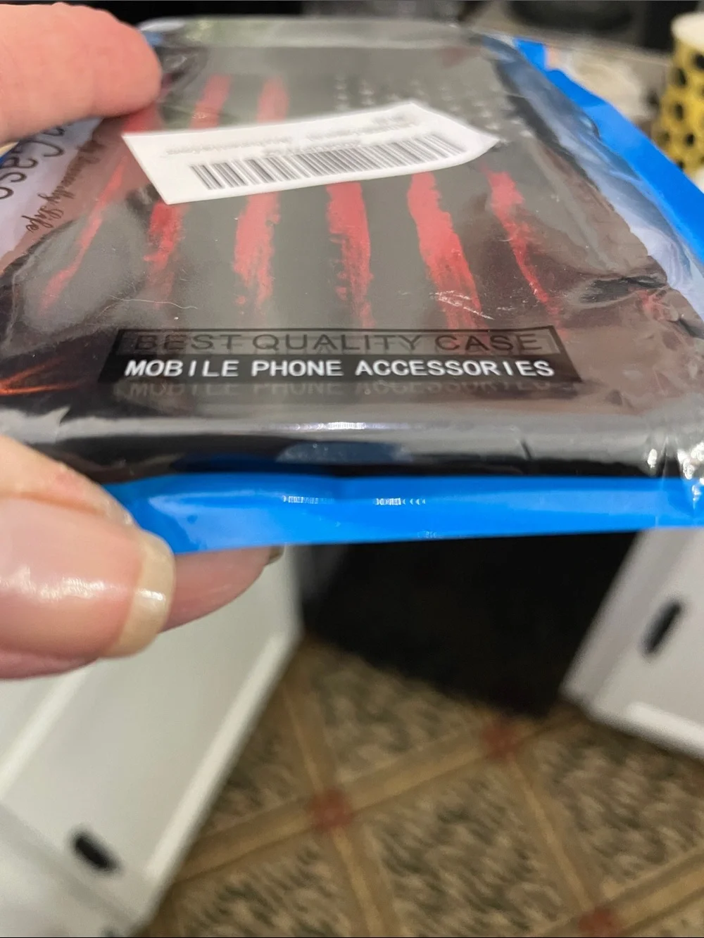 Protection Case for iPhone 17 Air with American Flag Design - Black/Red